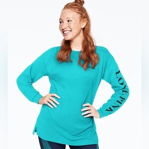 Victoria's Secret Pink Campus Long Sleeve Oversized🌵🦎